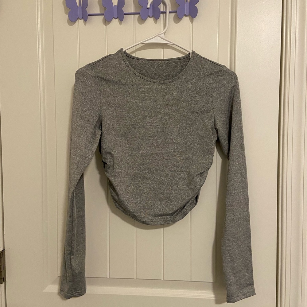NWOT SHEIN women’s cropped ruched long sleeve‎ crewcut long sleeve top bundle M